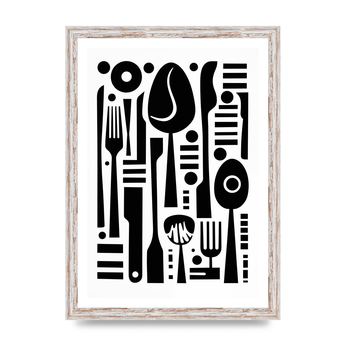 Geometric Kitchen Utensils Riso Art