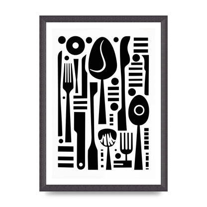 Geometric Kitchen Utensils Riso Art