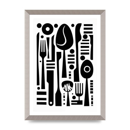 Geometric Kitchen Utensils Riso Art