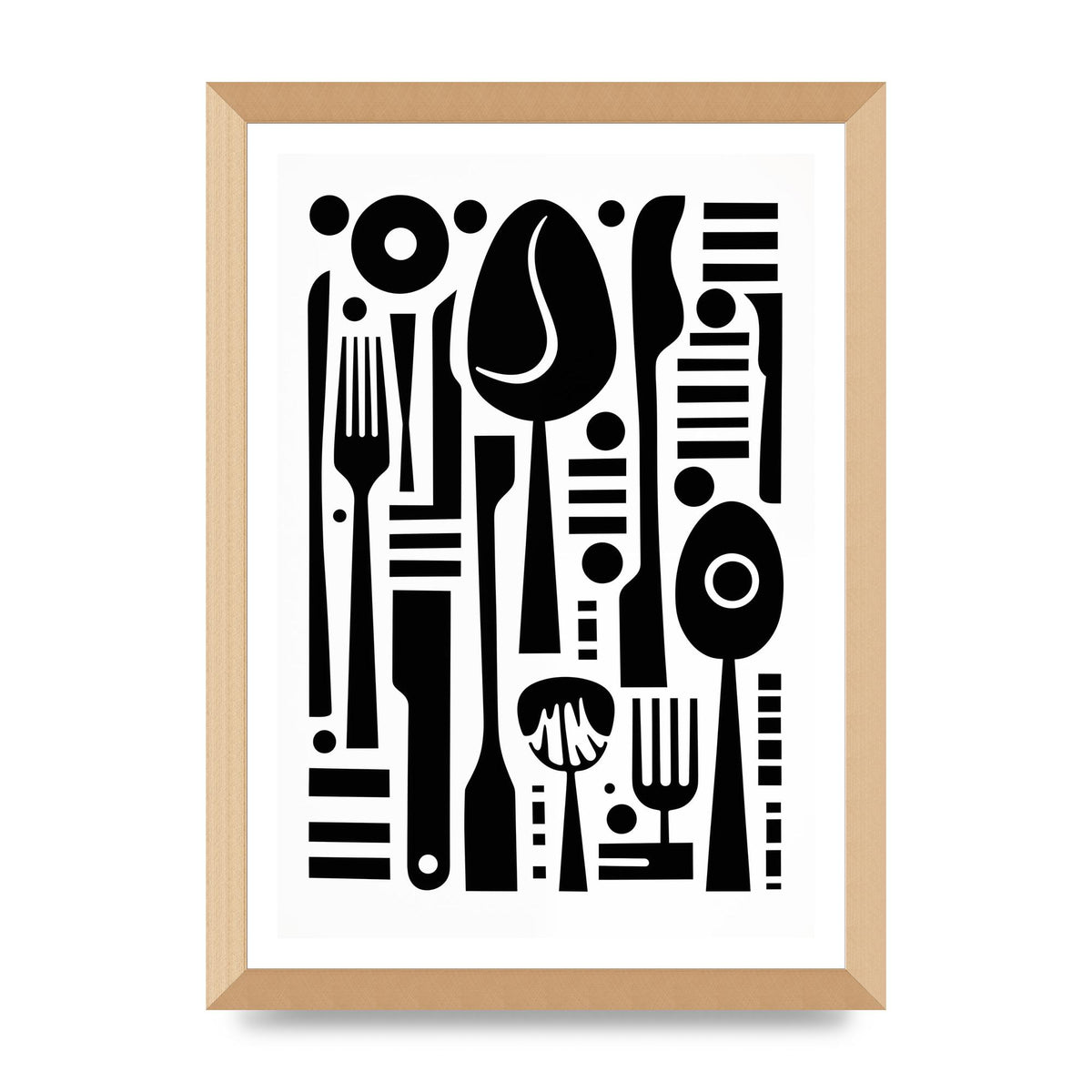 Geometric Kitchen Utensils Riso Art