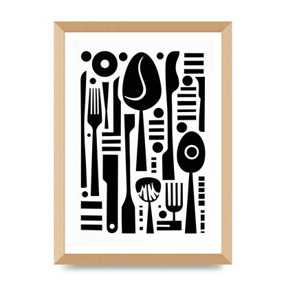 Geometric Kitchen Utensils Riso Art