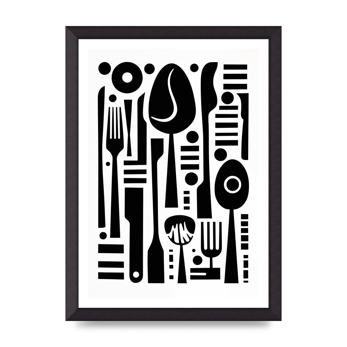 Geometric Kitchen Utensils Riso Art