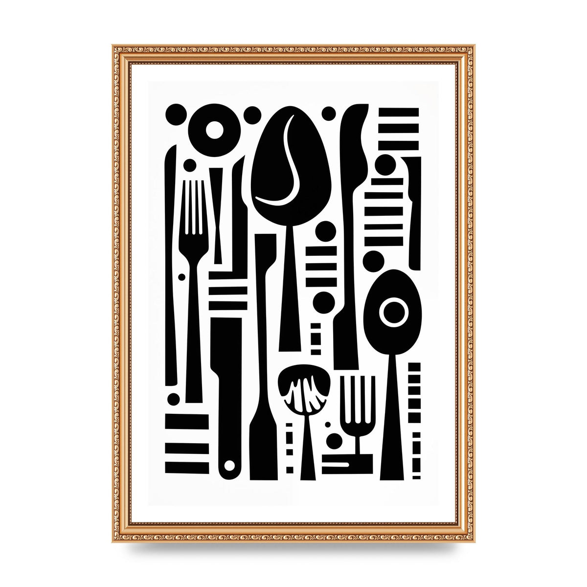 Geometric Kitchen Utensils Riso Art