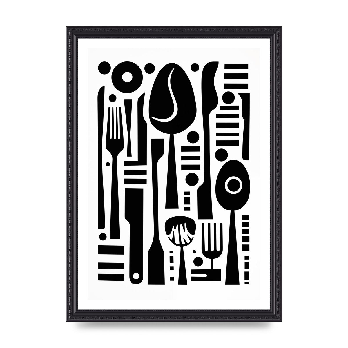 Geometric Kitchen Utensils Riso Art