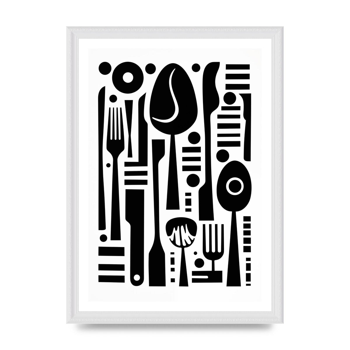 Geometric Kitchen Utensils Riso Art