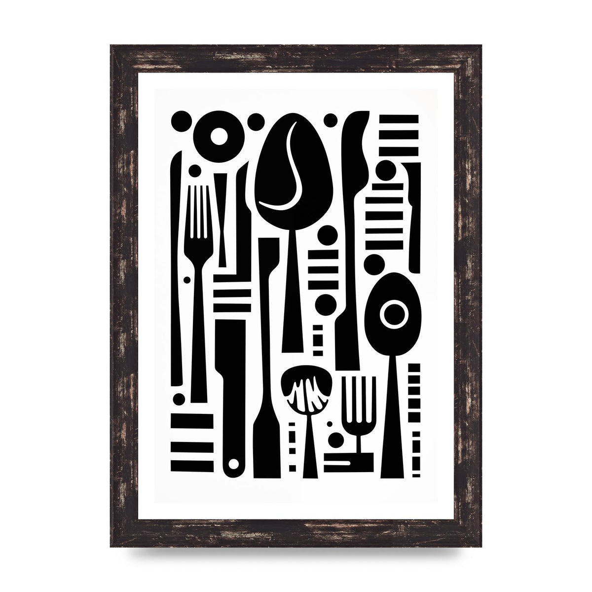 Geometric Kitchen Utensils Riso Art