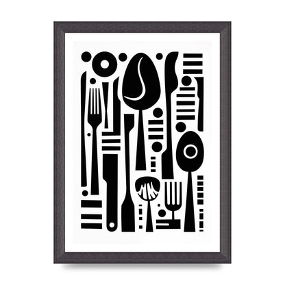 Geometric Kitchen Utensils Riso Art