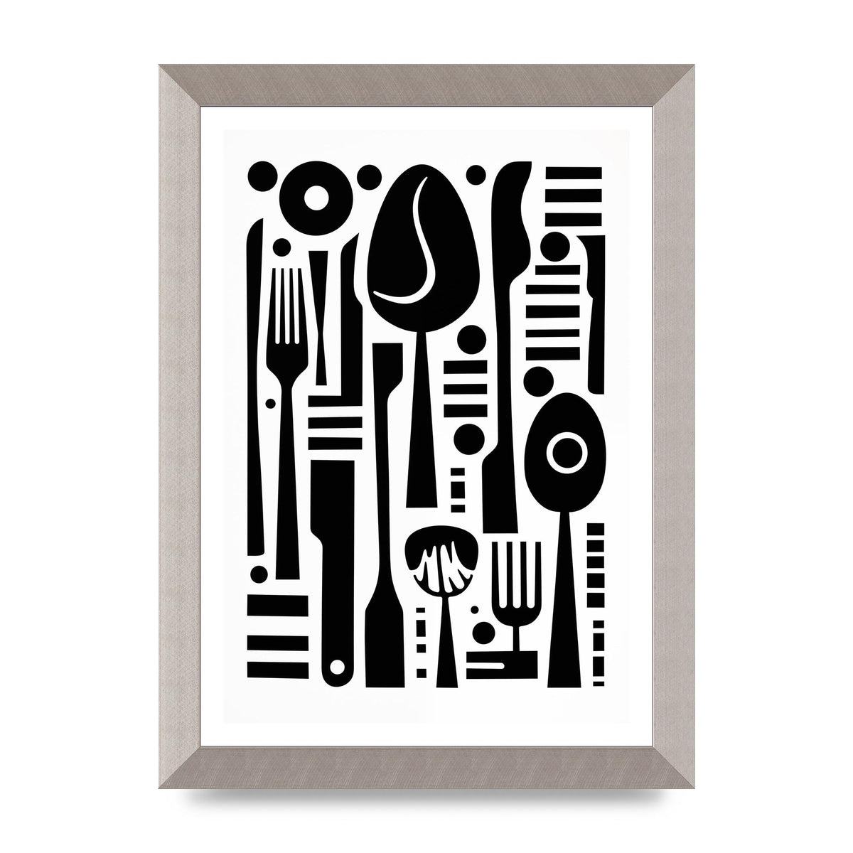 Geometric Kitchen Utensils Riso Art