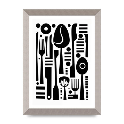 Geometric Kitchen Utensils Riso Art