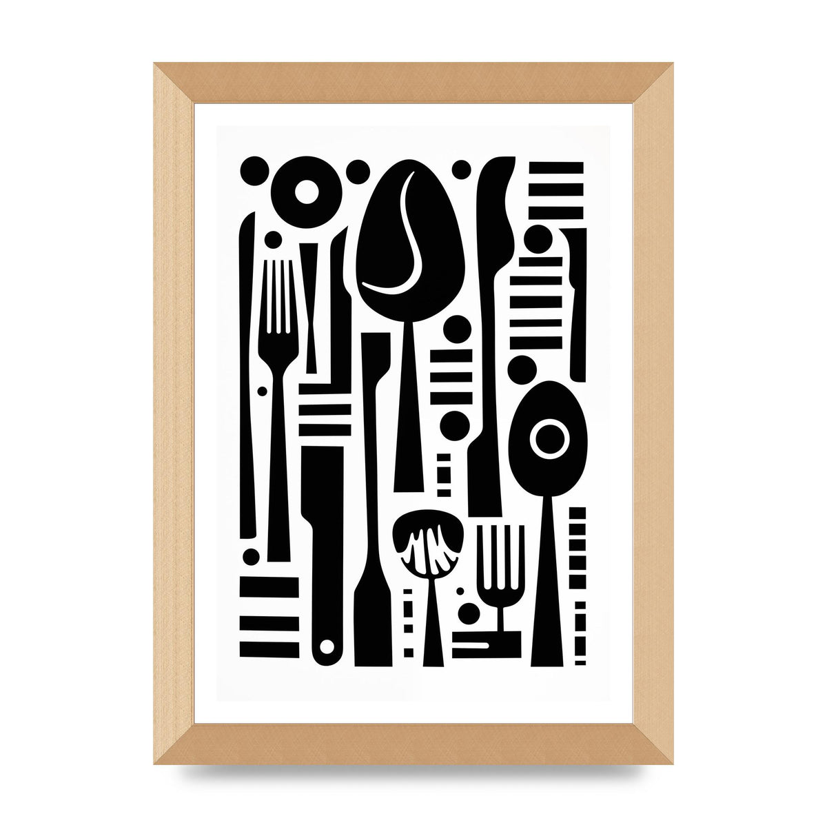 Geometric Kitchen Utensils Riso Art