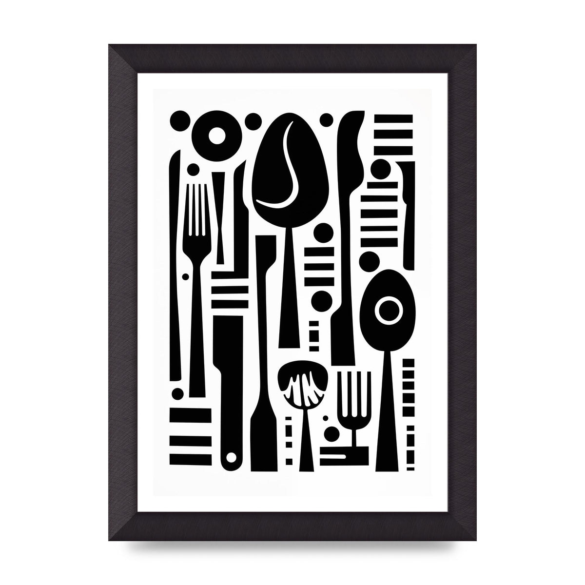 Geometric Kitchen Utensils Riso Art