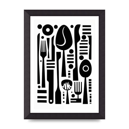 Geometric Kitchen Utensils Riso Art