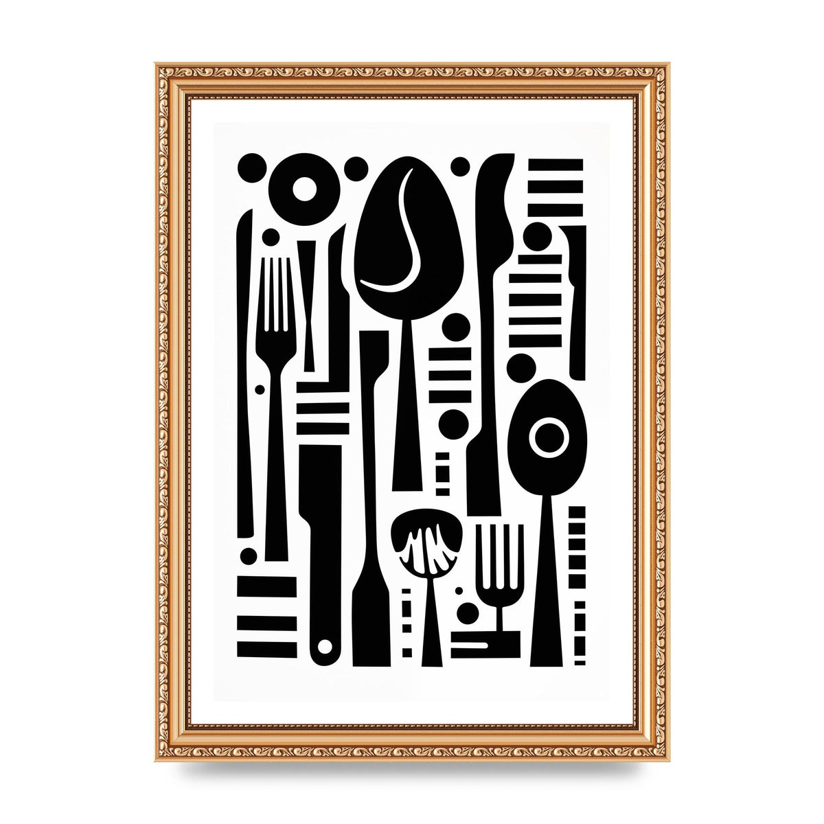 Geometric Kitchen Utensils Riso Art