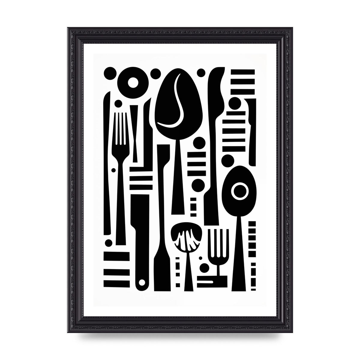 Geometric Kitchen Utensils Riso Art