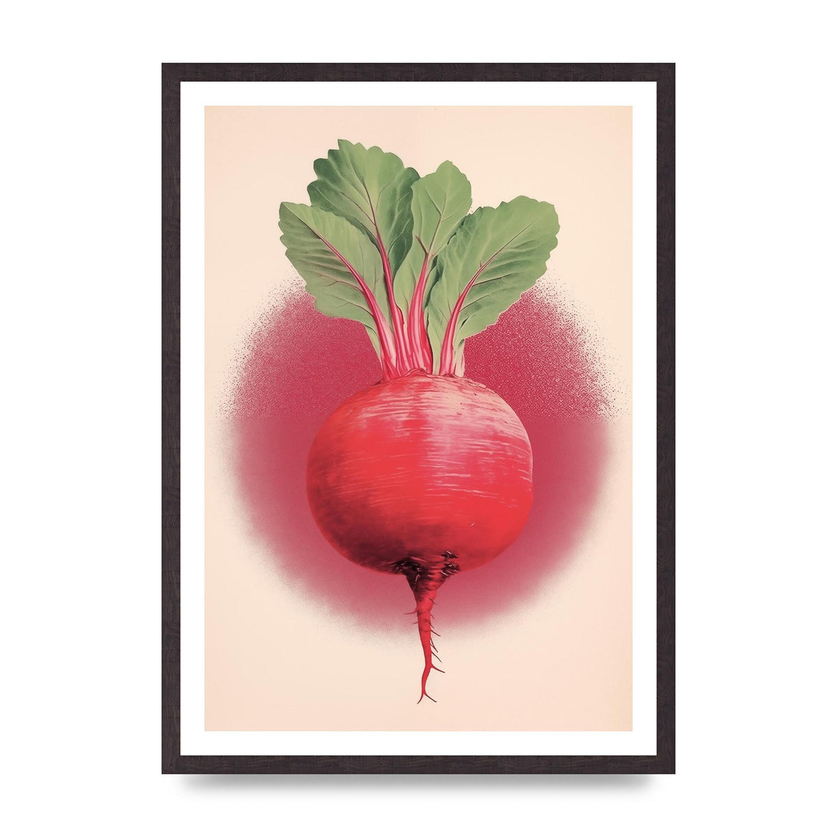 Earth-Toned Beetroot Minimal Illustration