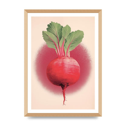 Earth-Toned Beetroot Minimal Illustration