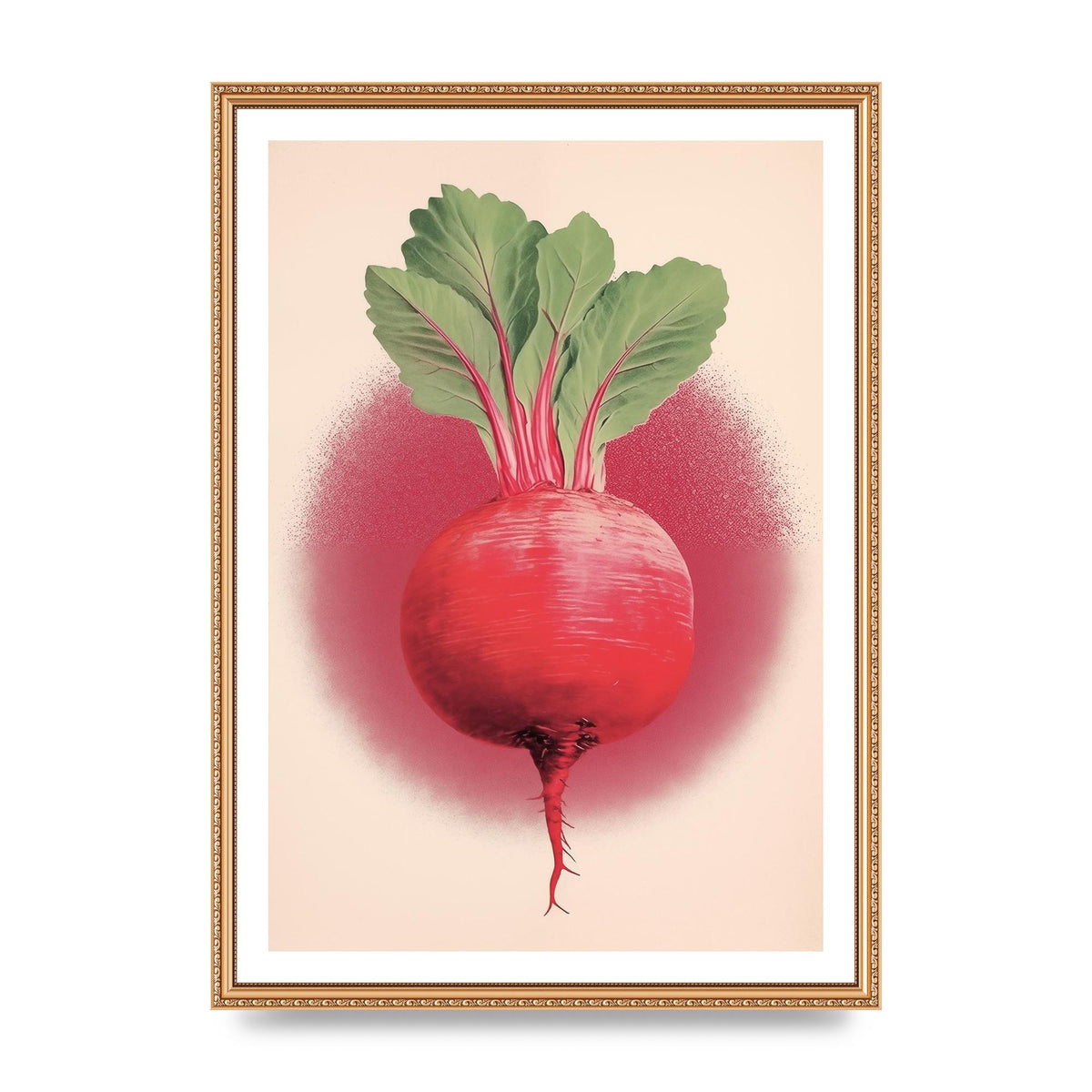 Earth-Toned Beetroot Minimal Illustration