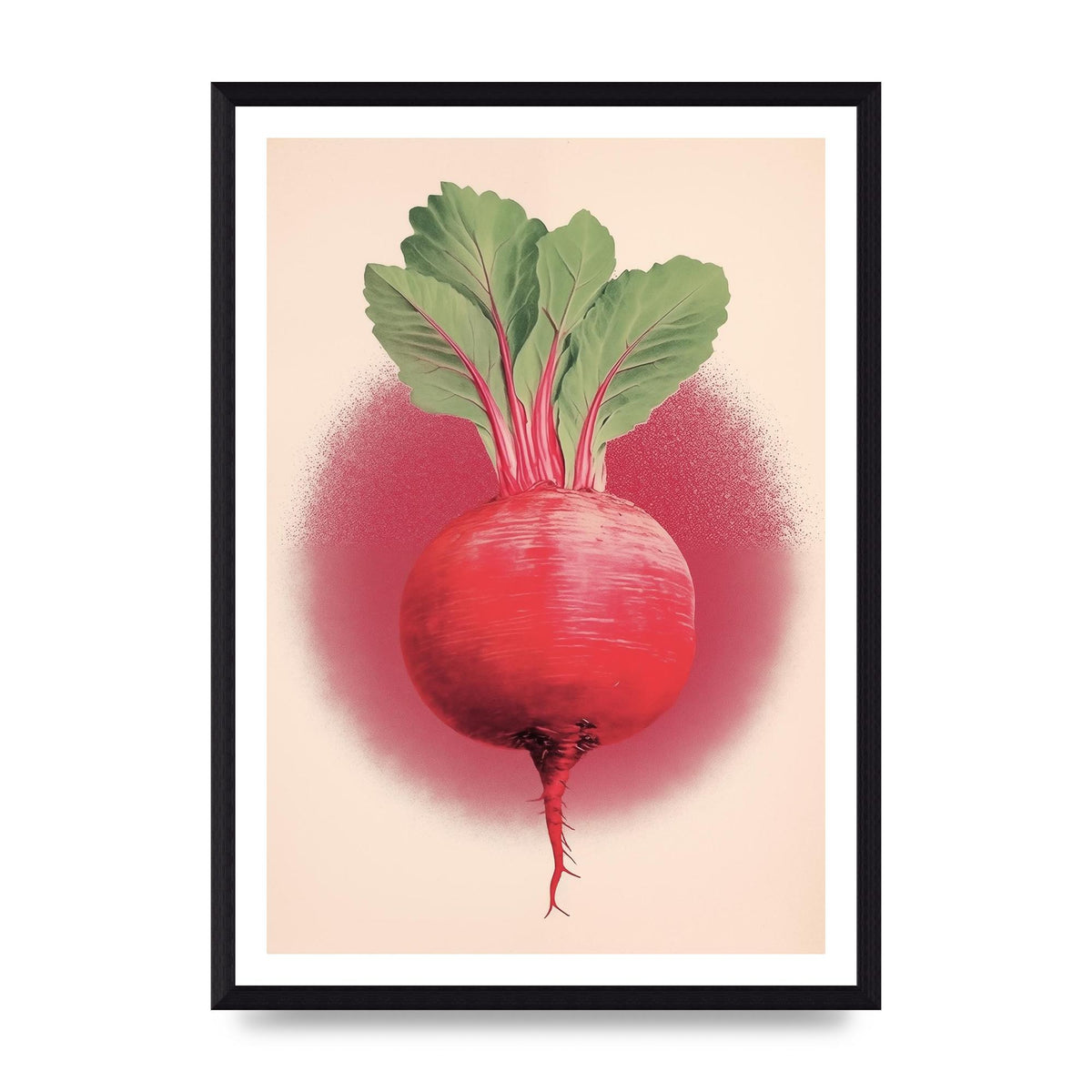 Earth-Toned Beetroot Minimal Illustration