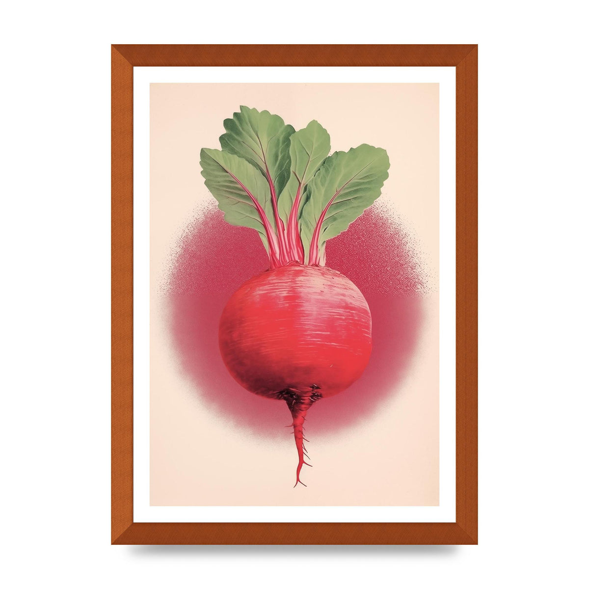 Earth-Toned Beetroot Minimal Illustration