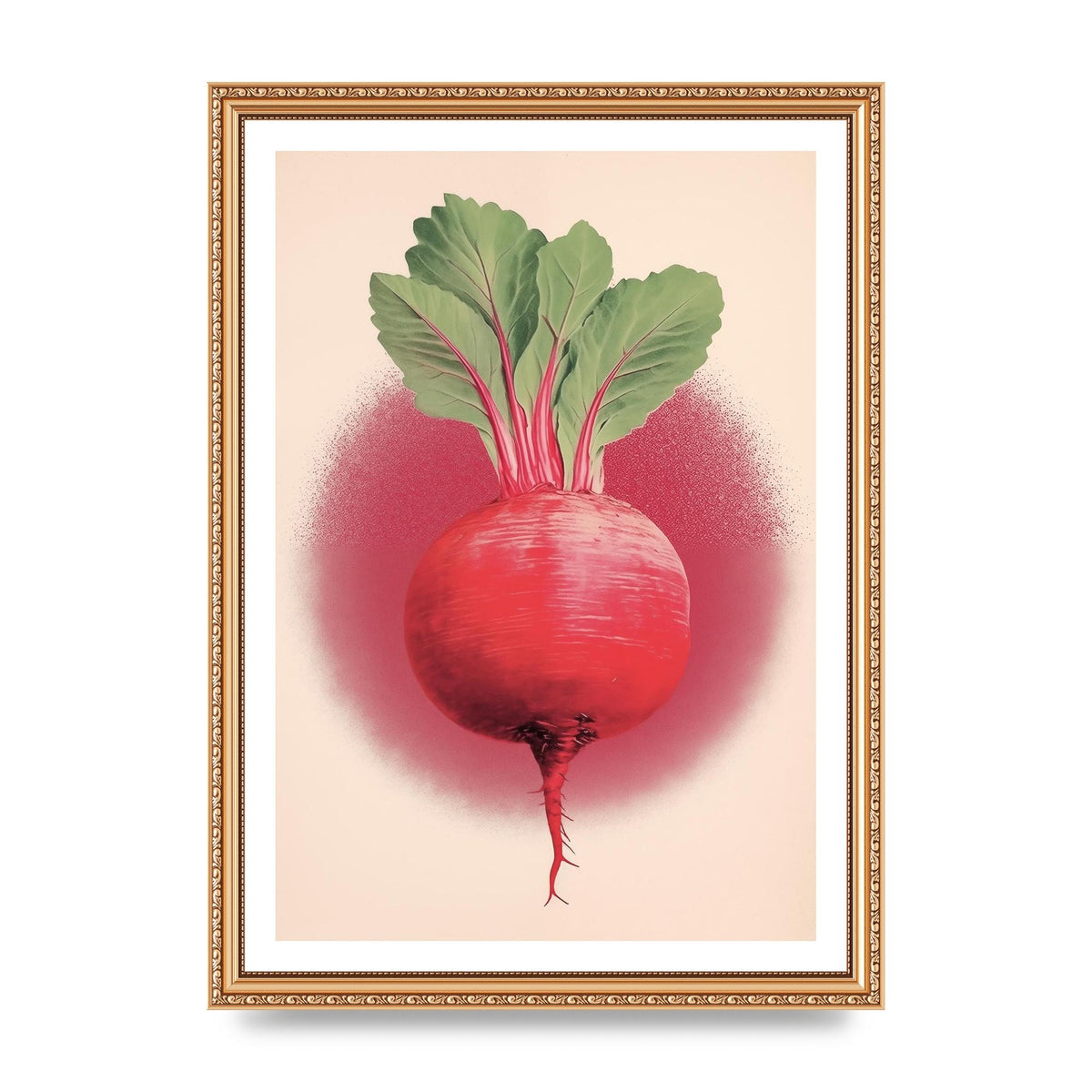 Earth-Toned Beetroot Minimal Illustration