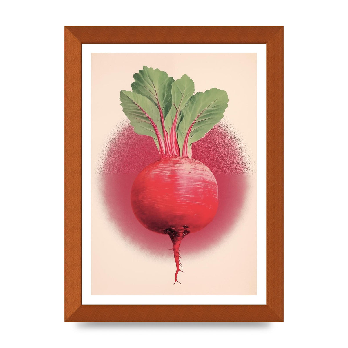 Earth-Toned Beetroot Minimal Illustration