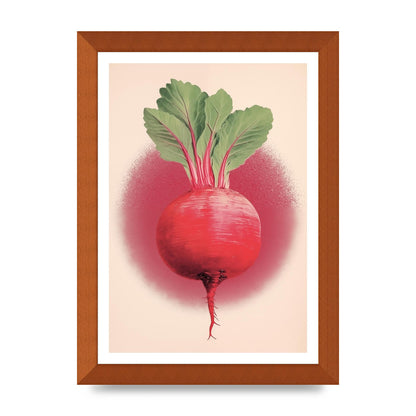 Earth-Toned Beetroot Minimal Illustration