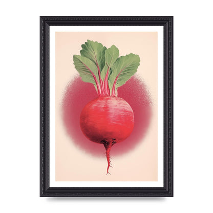 Earth-Toned Beetroot Minimal Illustration