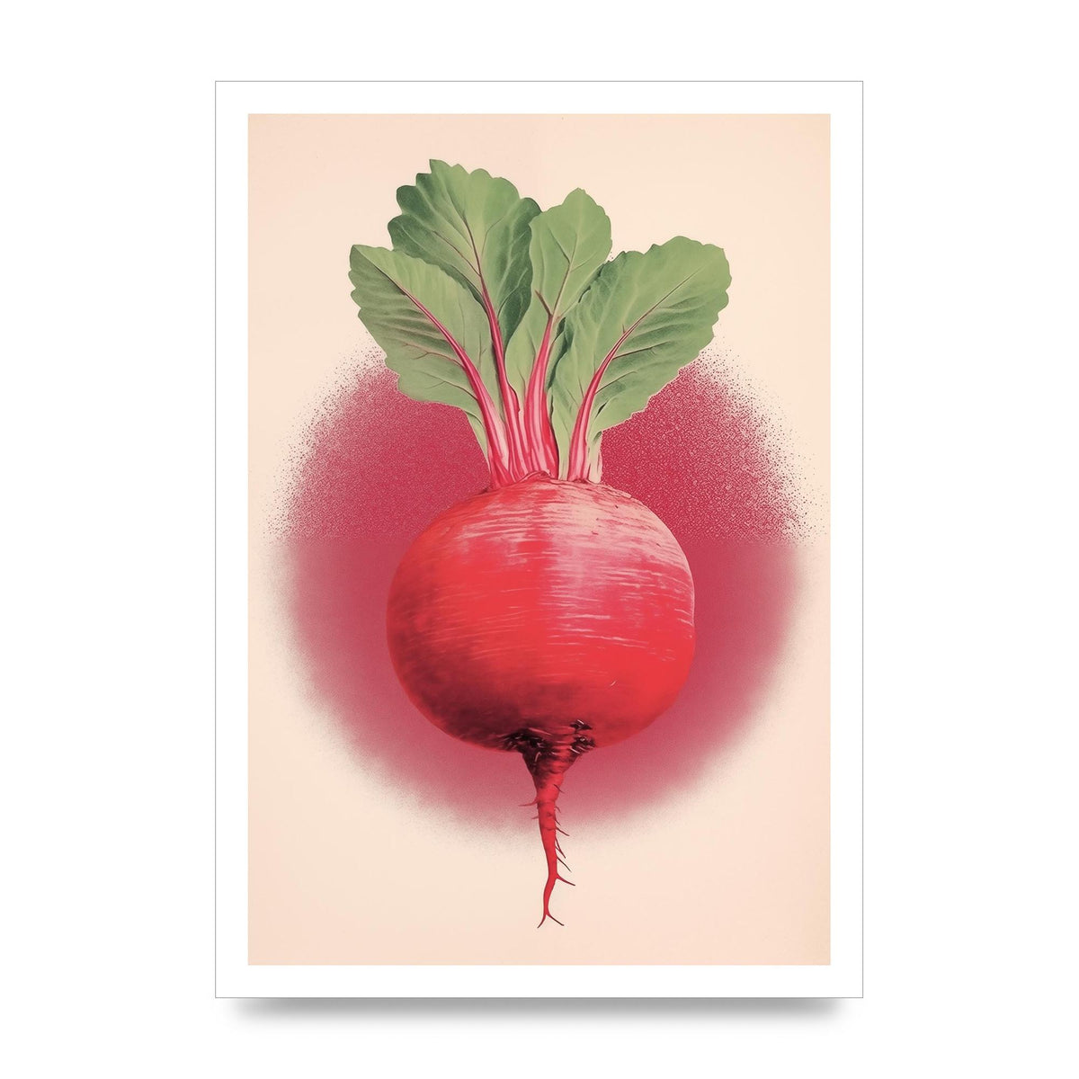 Earth-Toned Beetroot Minimal Illustration