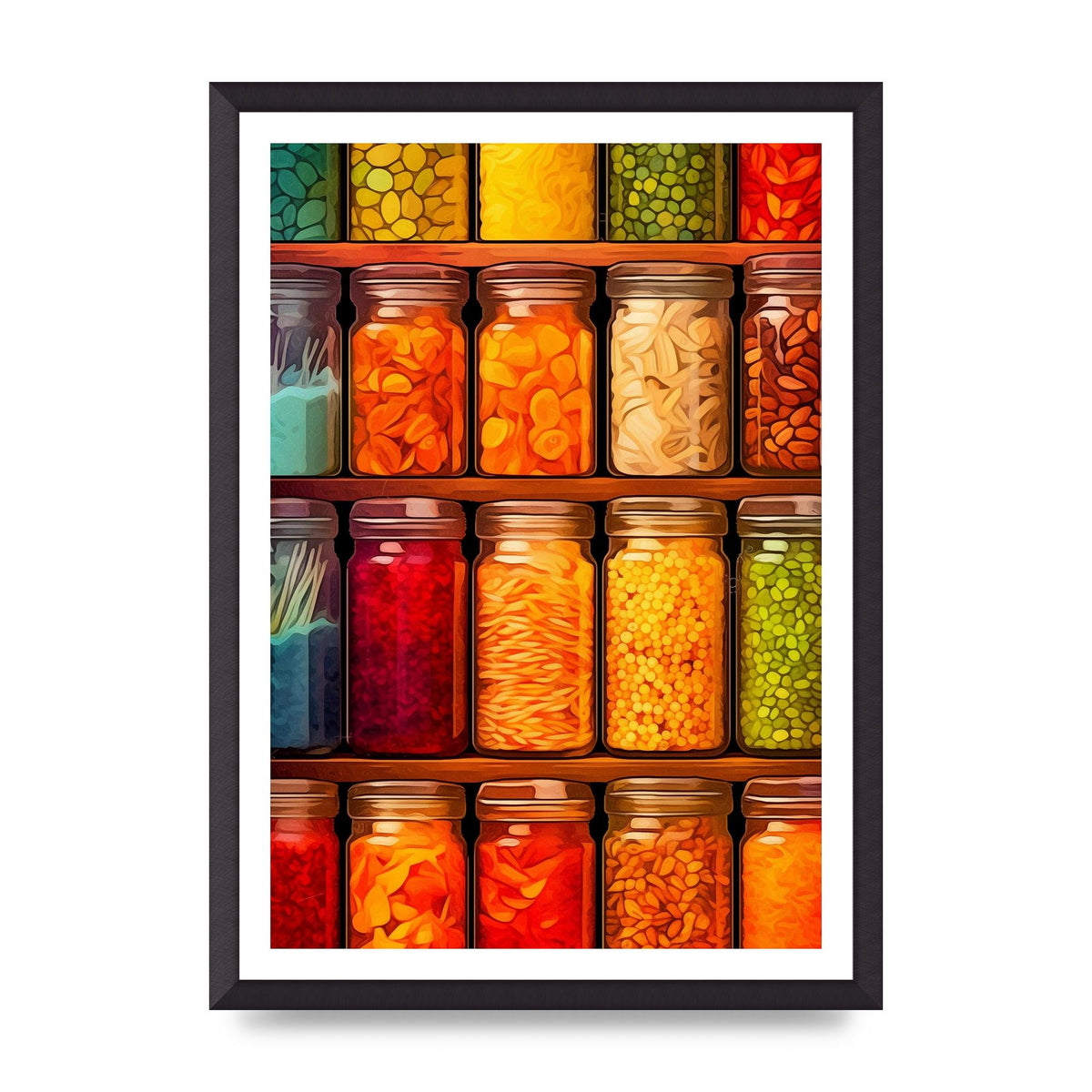 Vibrant Spice Spectrum Jars Display
