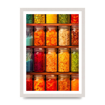 Vibrant Spice Spectrum Jars Display
