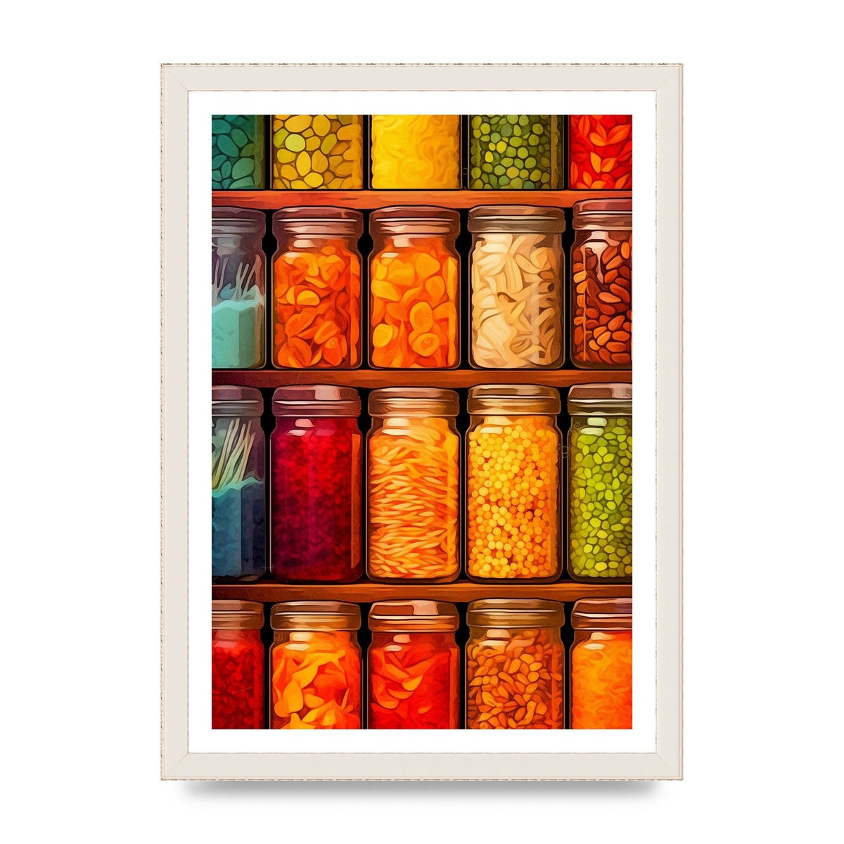 Vibrant Spice Spectrum Jars Display