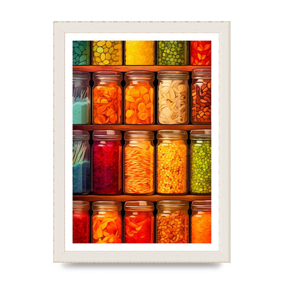 Vibrant Spice Spectrum Jars Display
