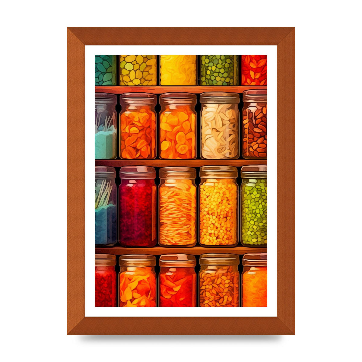 Vibrant Spice Spectrum Jars Display