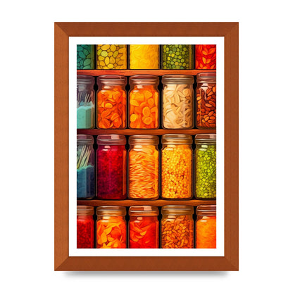 Vibrant Spice Spectrum Jars Display
