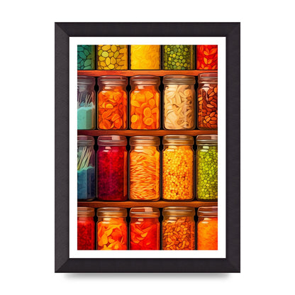 Vibrant Spice Spectrum Jars Display