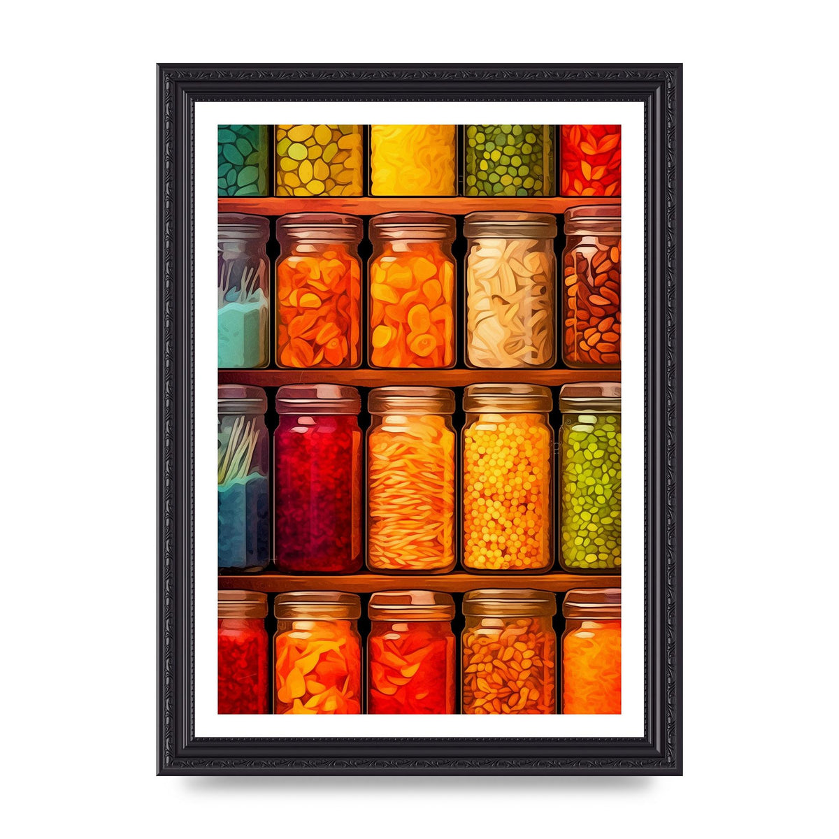 Vibrant Spice Spectrum Jars Display