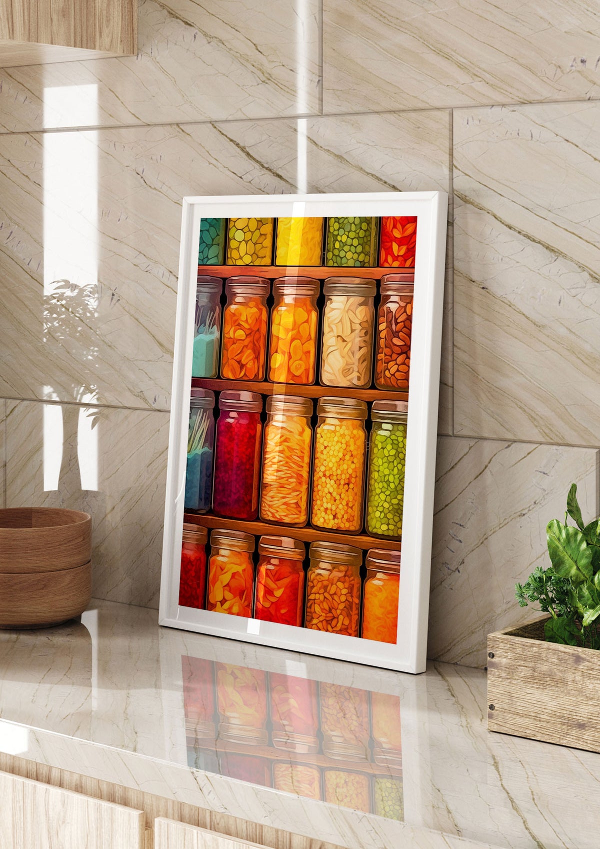 Vibrant Spice Spectrum Jars Display