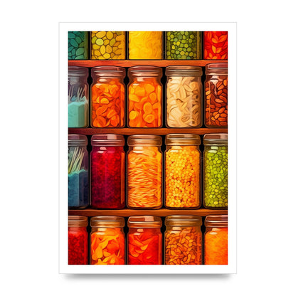 Vibrant Spice Spectrum Jars Display
