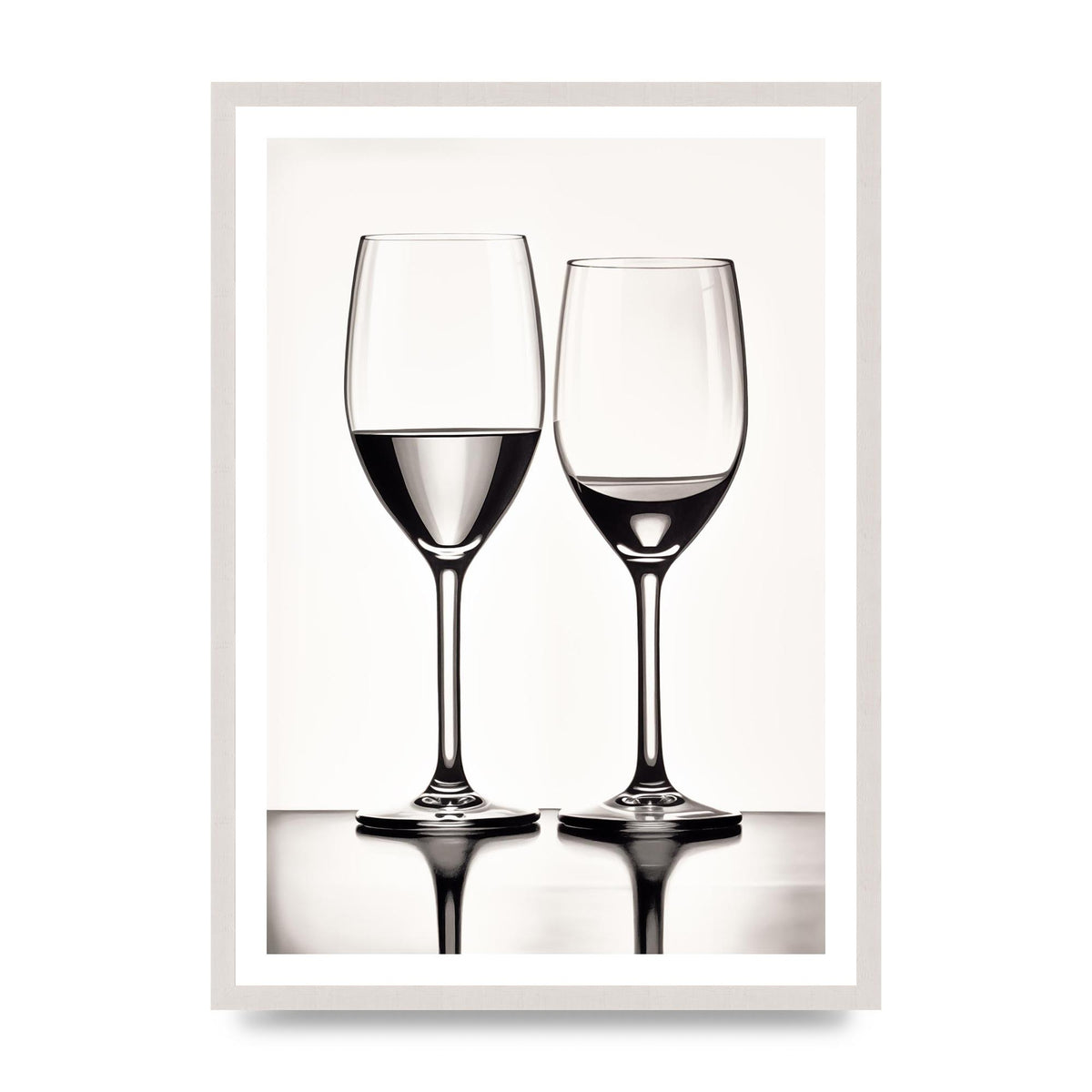 Refined Wine Glasses in Monochrome