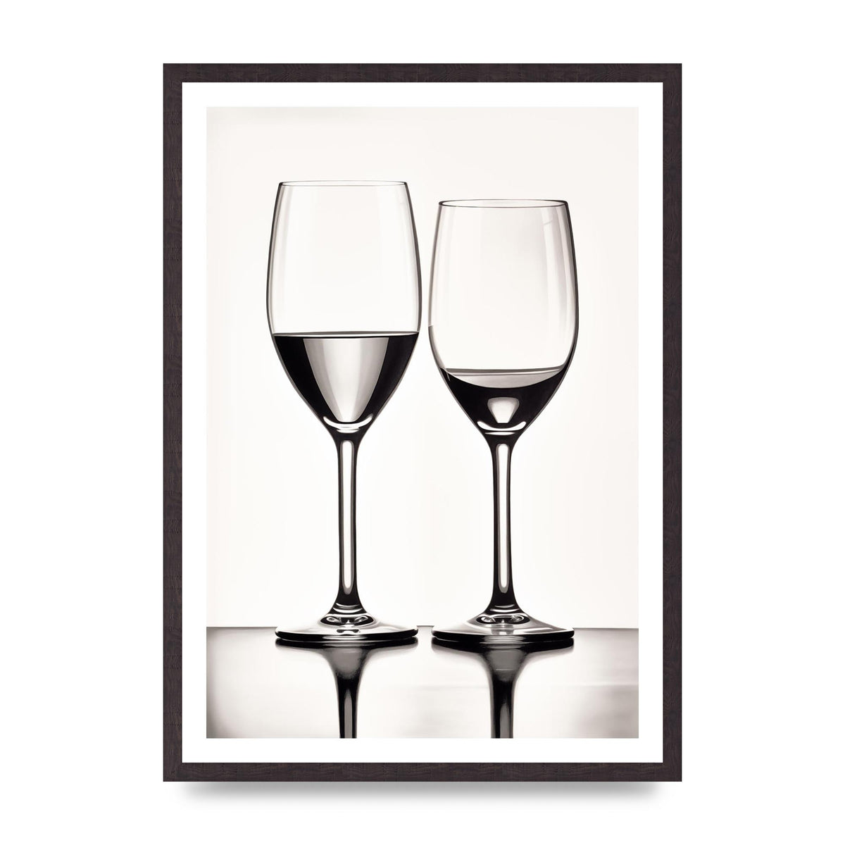 Refined Wine Glasses in Monochrome