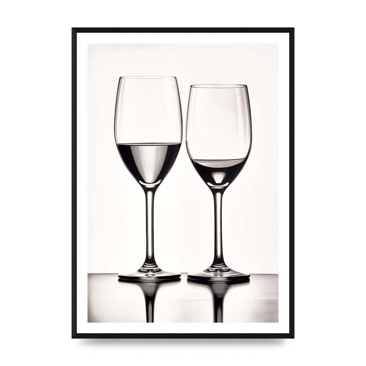Refined Wine Glasses in Monochrome