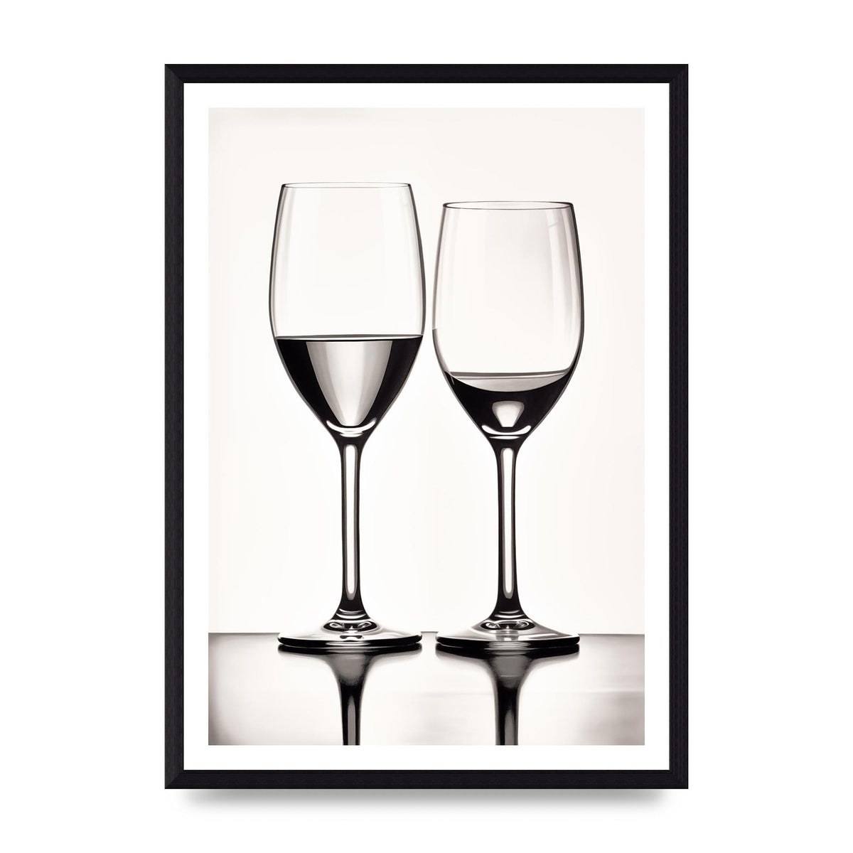 Refined Wine Glasses in Monochrome