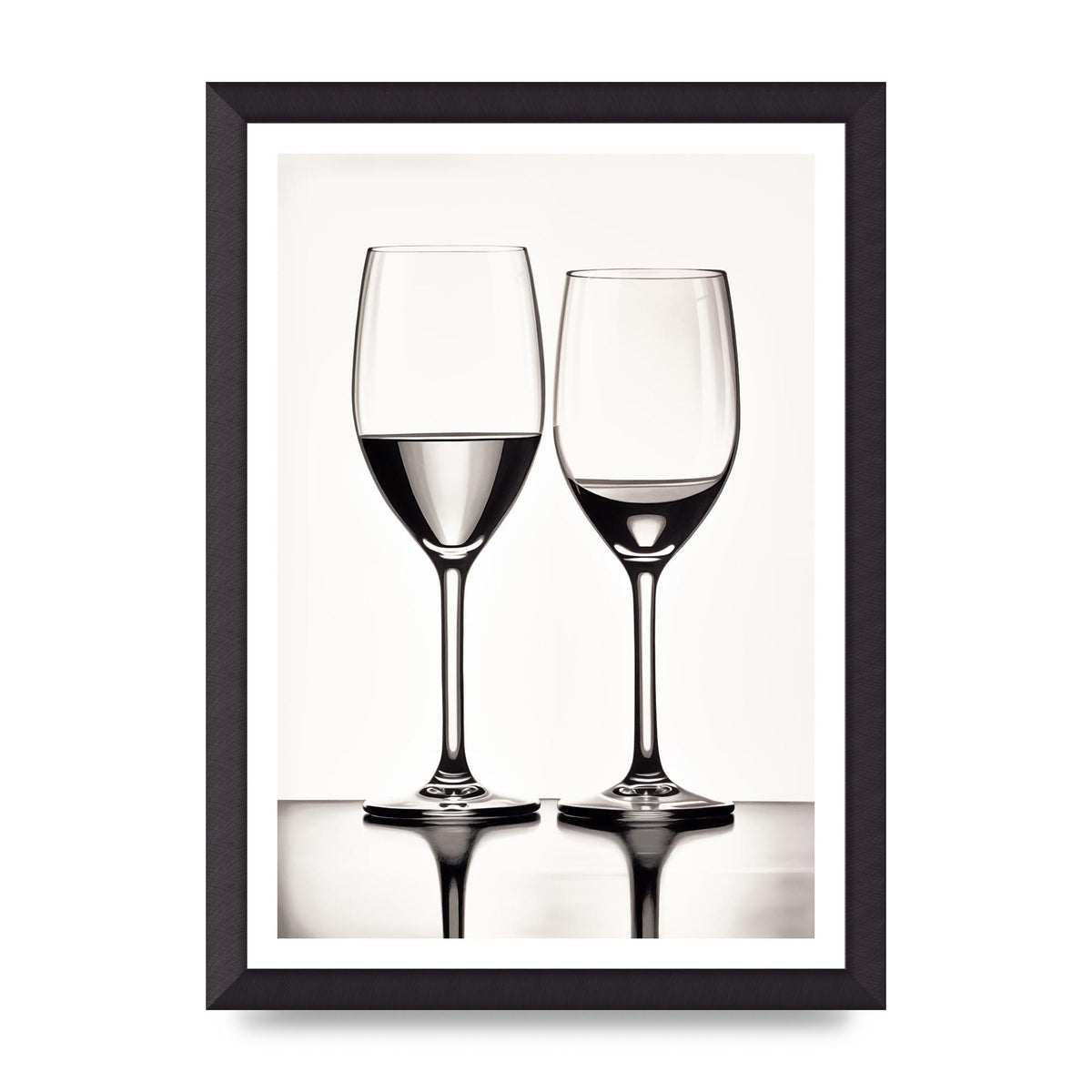 Refined Wine Glasses in Monochrome