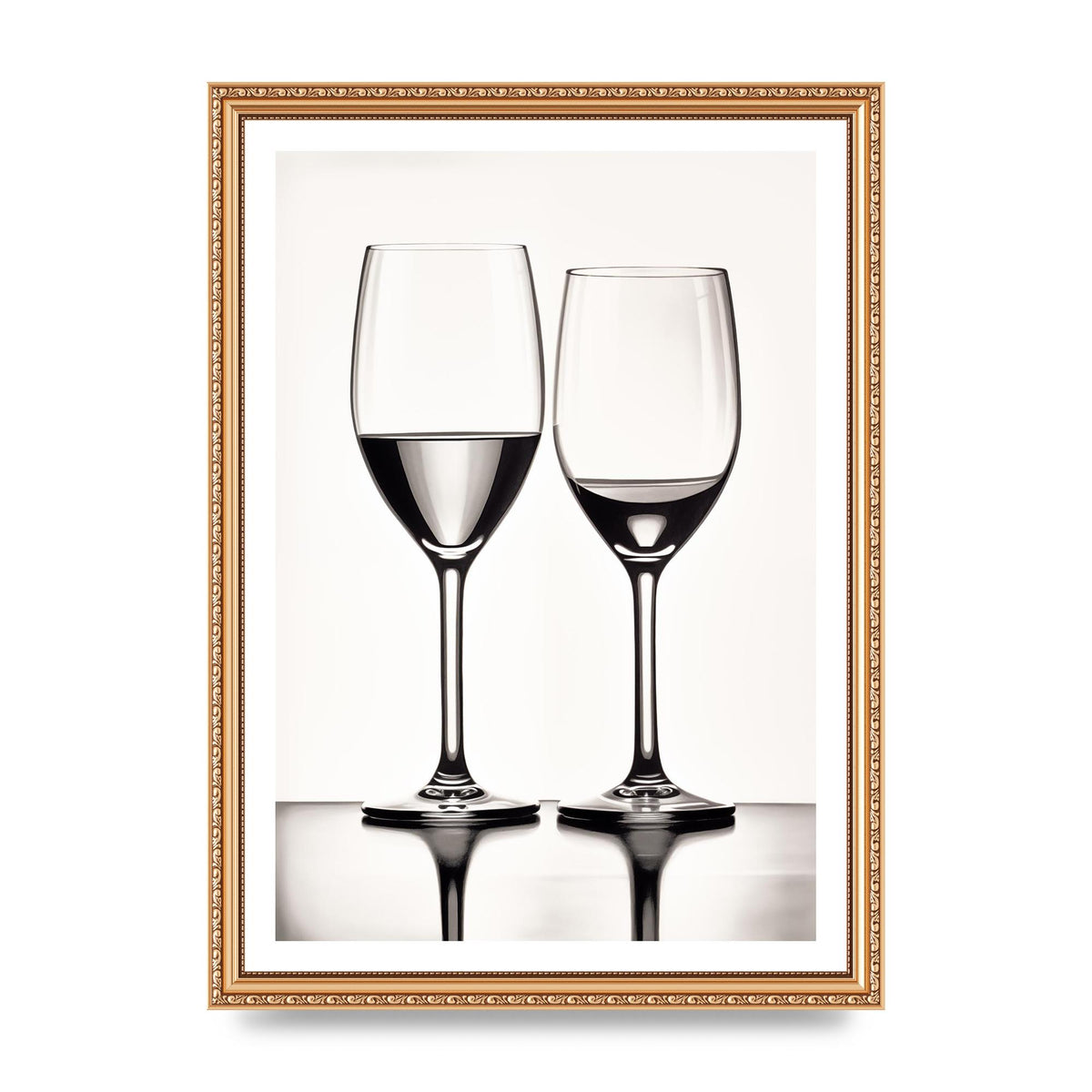 Refined Wine Glasses in Monochrome