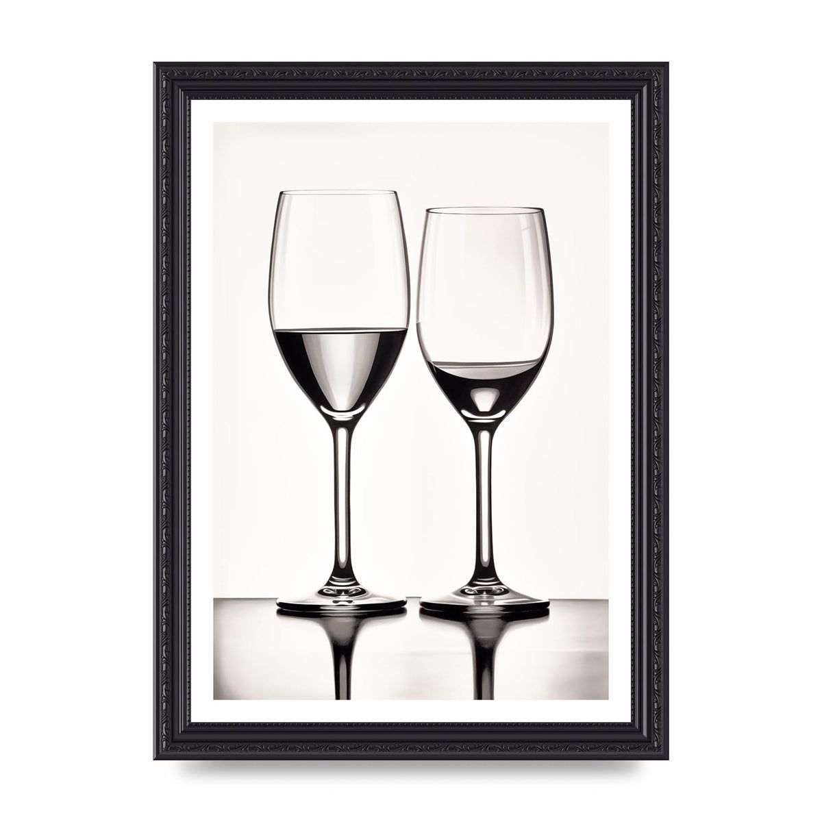 Refined Wine Glasses in Monochrome