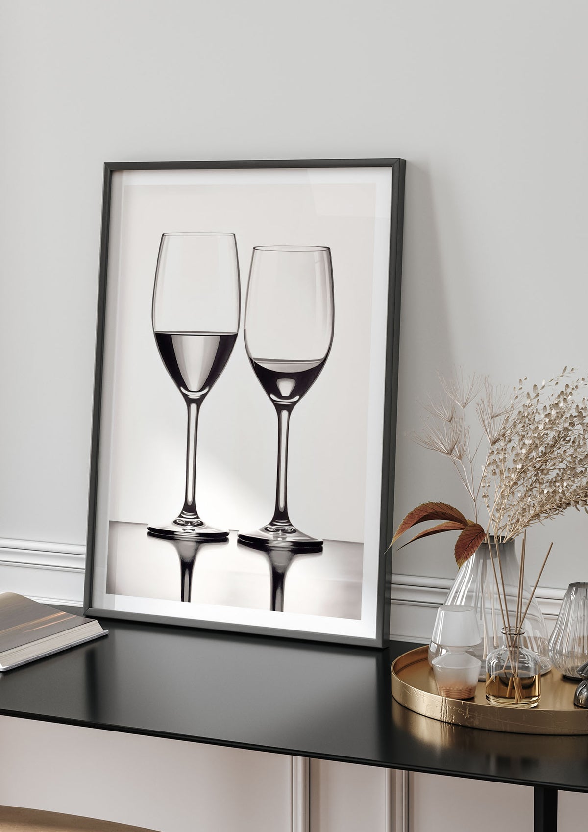 Refined Wine Glasses in Monochrome