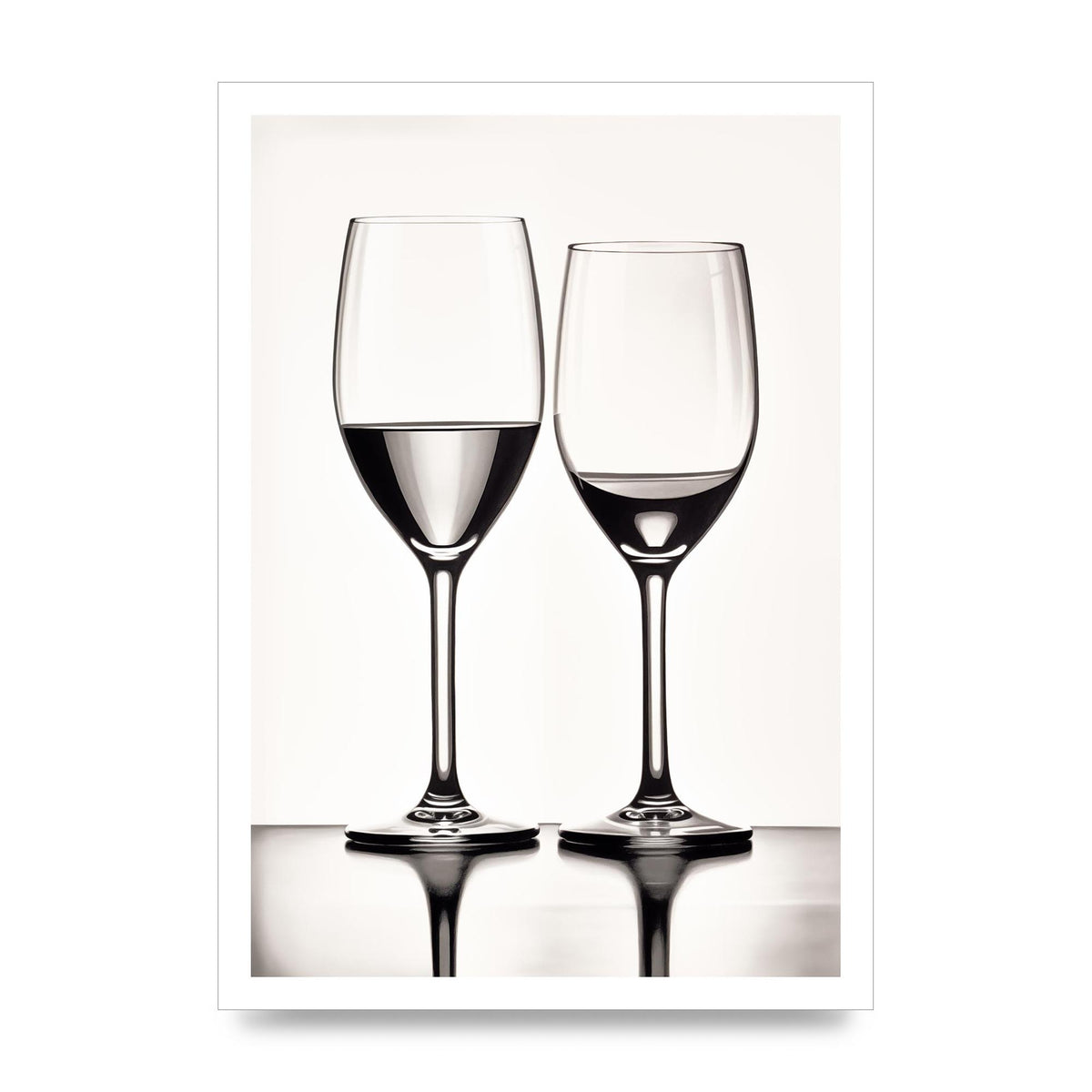 Refined Wine Glasses in Monochrome