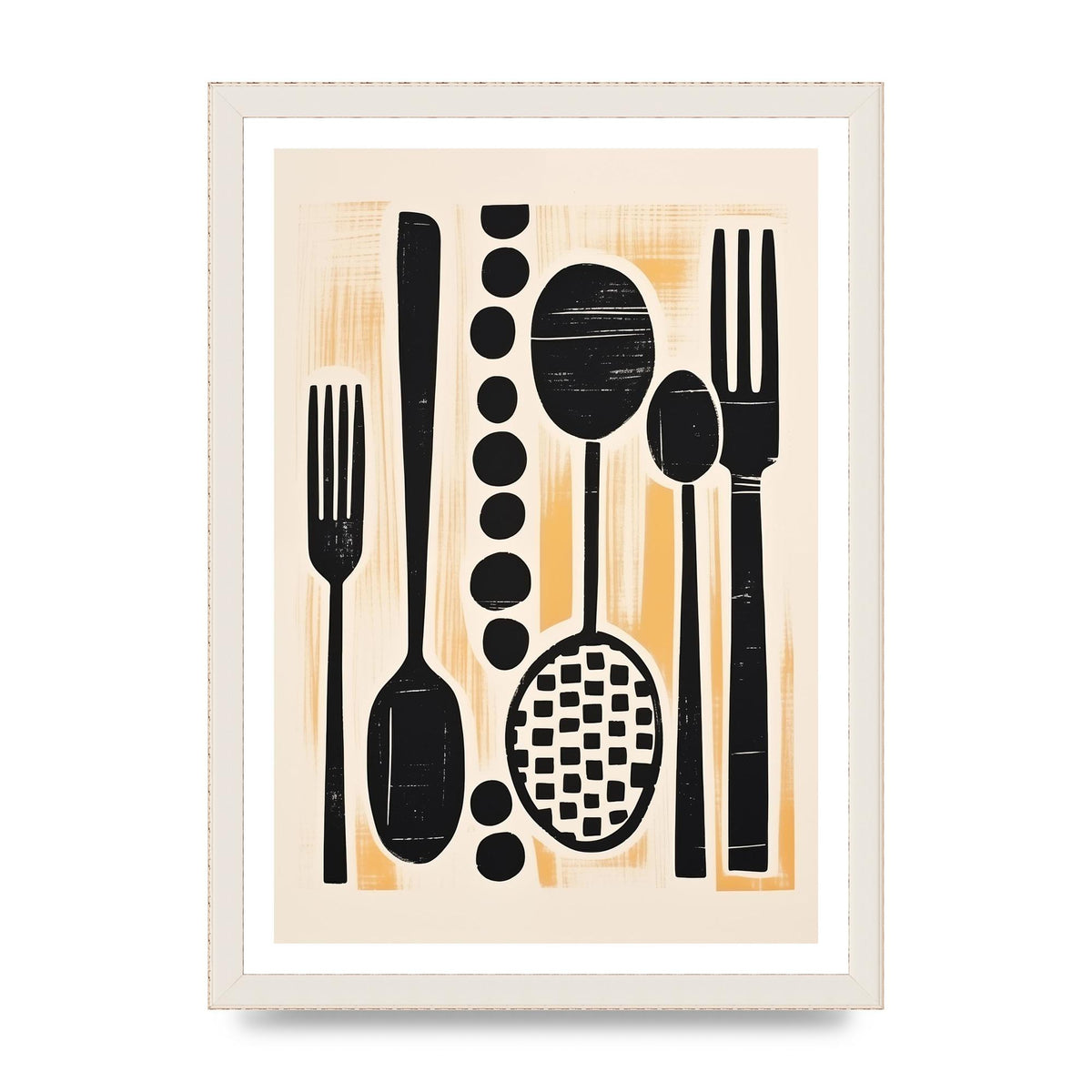 Kitchen Trio Geometric Risograph Print