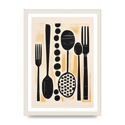 Kitchen Trio Geometric Risograph Print