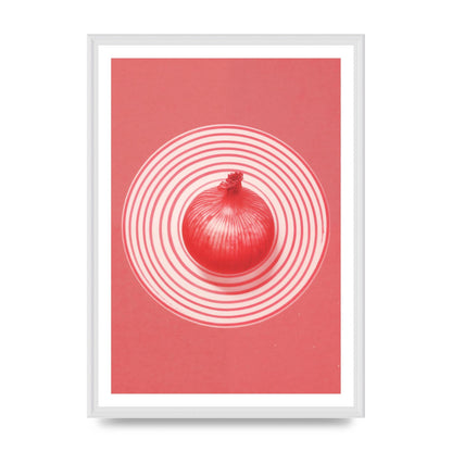 Concentric Circles Red Onion Risograph